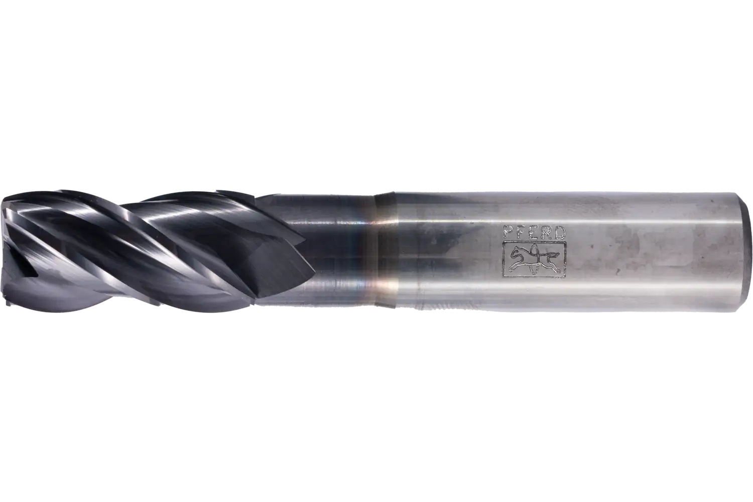 Picture of Pferd Chamfered End Mill, 4 flutes, 1/2" Dia, 1" APMX, 3" OAL, cylindrical shank